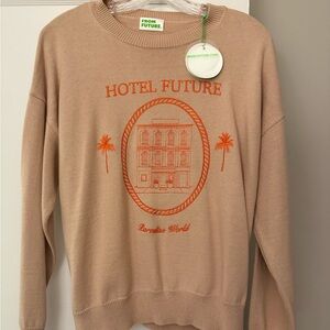 Women's Tan Sweater - Hotel Future Design